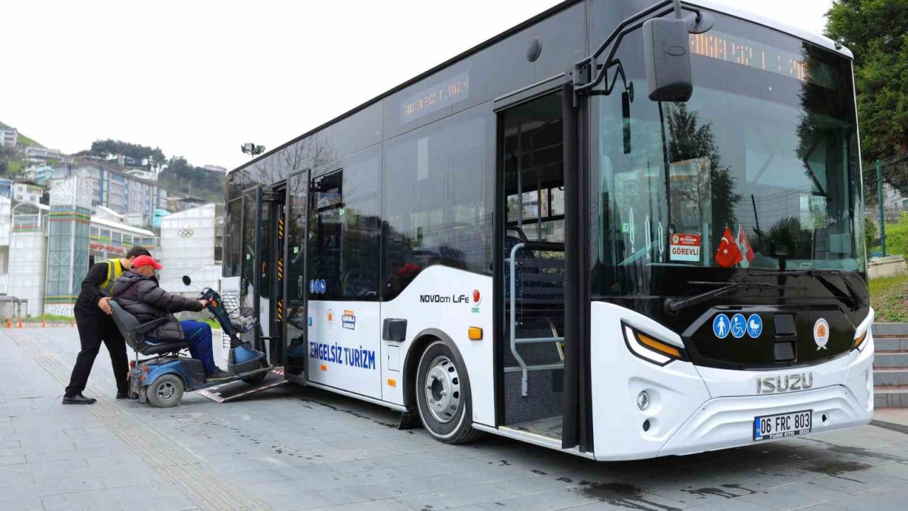 Samsun’da Engelsiz Turizm Otobüsü hizmette
