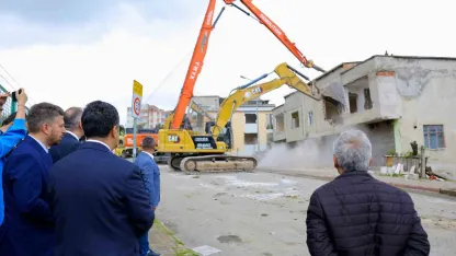 Samsun’da kentsel dönüşümde yıkım başladı