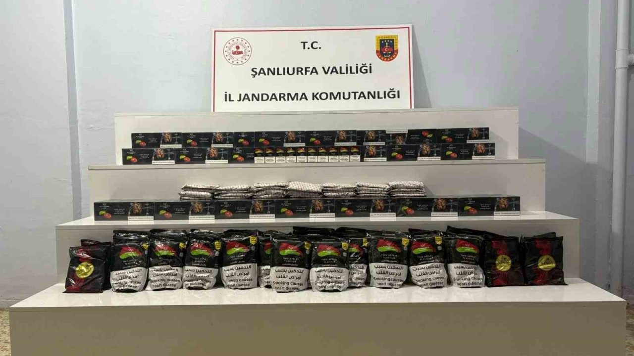 Şanlıurfa’da 82 kilo kaçak nargile tütünü ele geçirildi