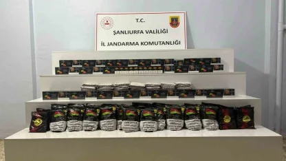 Şanlıurfa’da 82 kilo kaçak nargile tütünü ele geçirildi