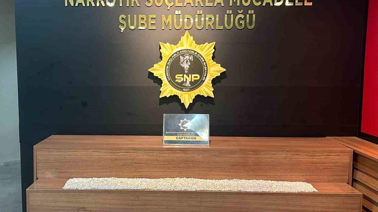 Şanlıurfa’da ağırlığında 34 bin adet uyuşturucu hap ele geçirildi