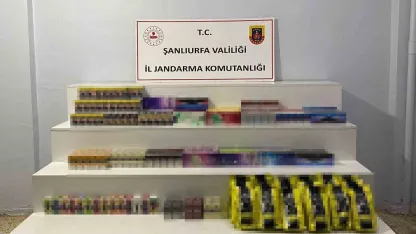 Şanlıurfa’da yol kontrolünde 8 bin 958 paket gümrük kaçağı sigara ele geçirildi