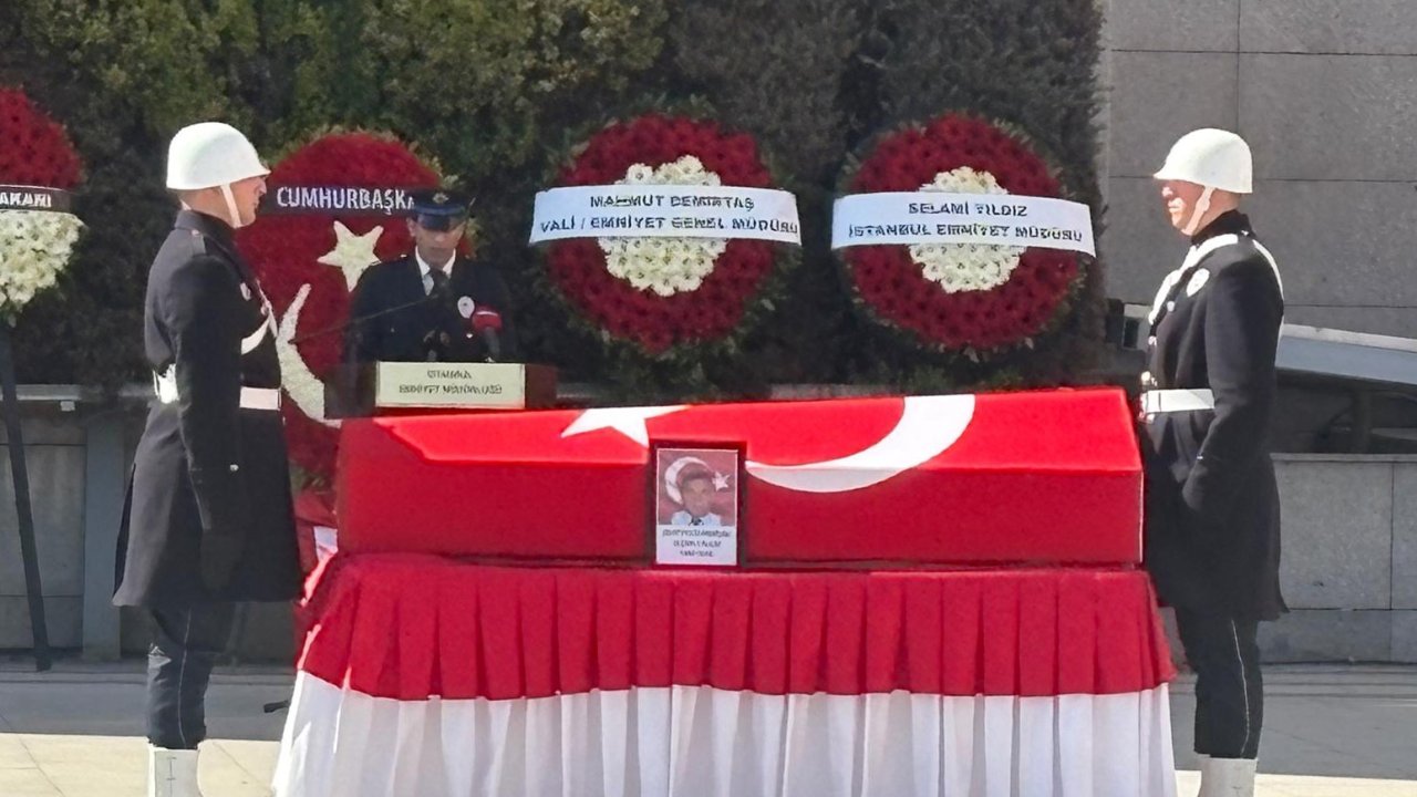 Şehit polis memuru Seçkin Yalçın için emniyette tören düzenlendi