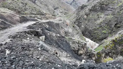 Şırnak’ta yağışla beraber heyelan oluştu