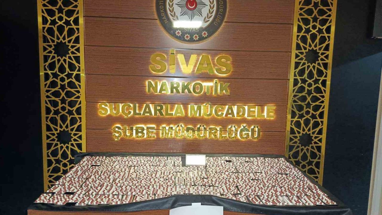 Sivas’ta binlerce uyuşturucu hap ele geçirildi