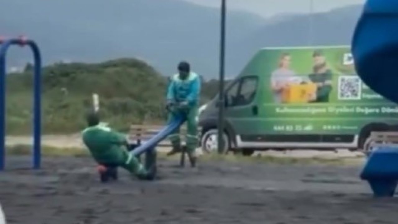 Tahteravalliye binen temizlik işçileri güldürdü