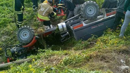 Takla atan patpatın sürücüsü hayatını kaybetti