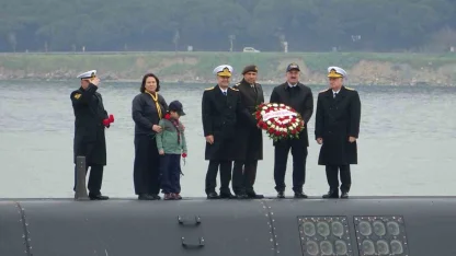 ’TCG Dumlupınar’ denizaltısında şehit olan 81 denizci için anma töreni düzenlendi