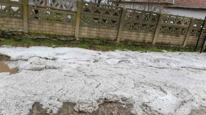 Tekirdağ’da dolu yağışı
