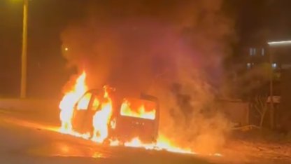 Tekirdağ’da korkutan yangın: Seyir halindeki araç alev topuna döndü