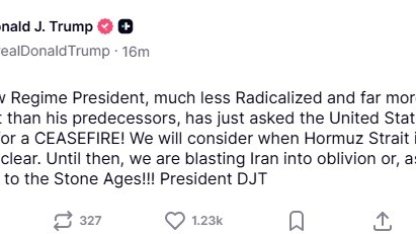 Trump: "İran’da yeni rejimin lideri, ABD’den ateşkes talep etti"