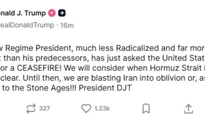 Trump: "İran’da yeni rejimin lideri, ABD’den ateşkes talep etti"