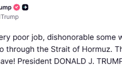 Trump’tan İran’a Hürmüz Boğazı uyarısı