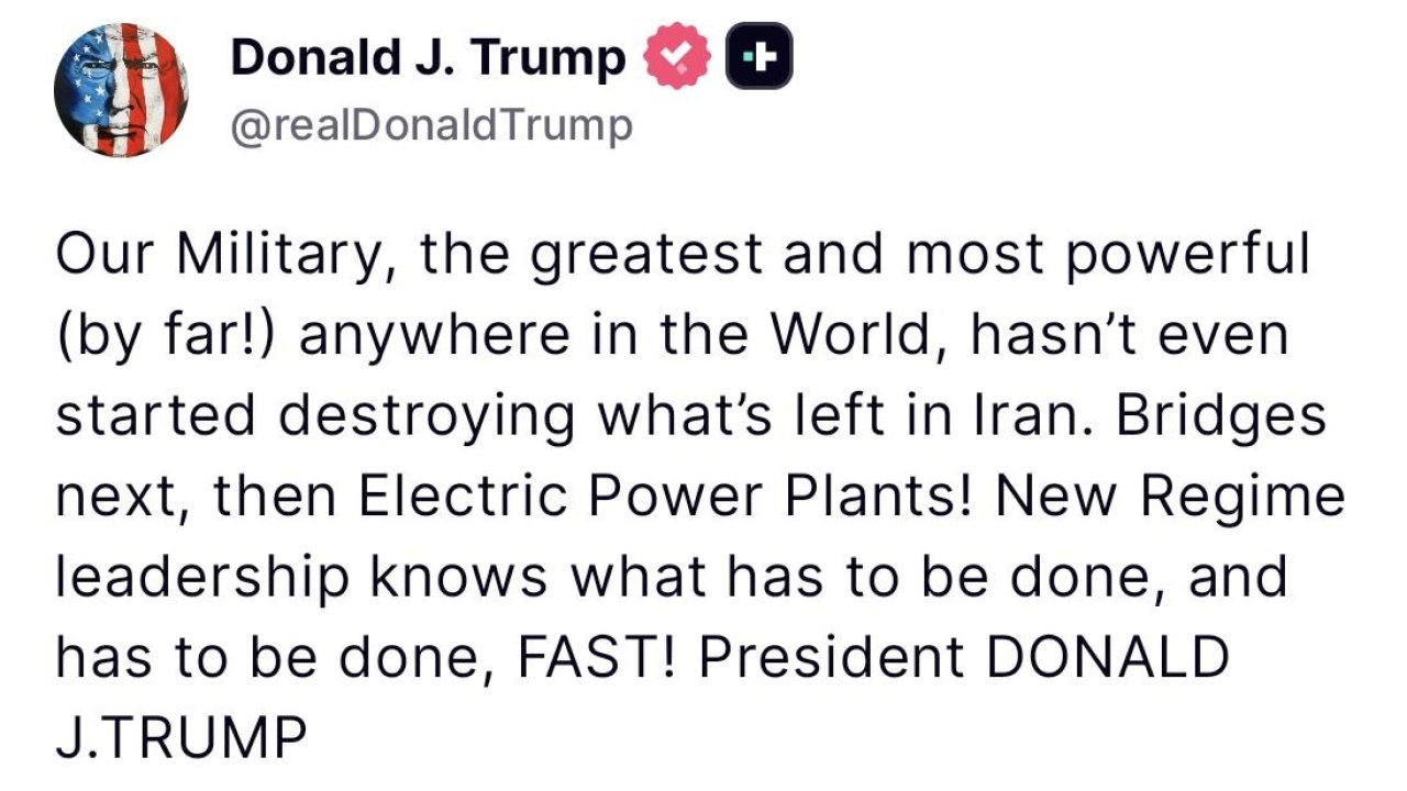 Trump’tan İran’a uyarı "Sırada köprüler, ardından elektrik santralleri var"