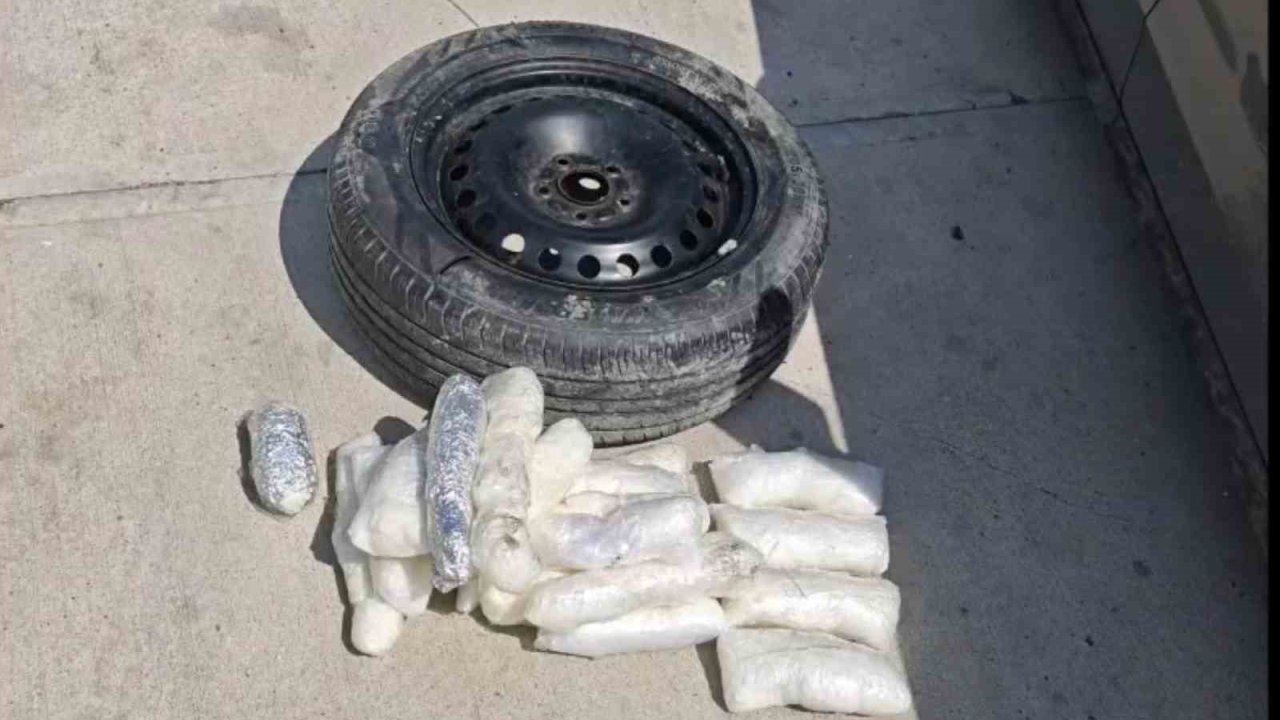 Yedek lastikten uyuşturucu çıktı