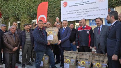 Yozgat’ta 676 paket yerli ve milli ayçiçeği tohumu dağıtıldı