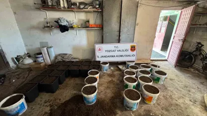 Yozgat’ta uyuşturucu yetiştirme düzeneği ve uyuşturucu madde ele geçirildi