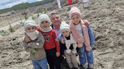 ’Yüz Çocuk Bin Fidan’ adlı ağaç dikme etkinliğinde 1000 fidan dikildi