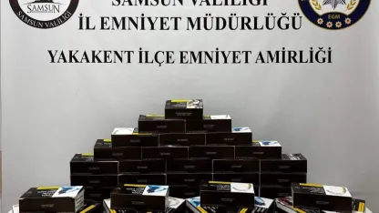 Alaçam ve Yakakent’te kaçak makaron operasyonu
