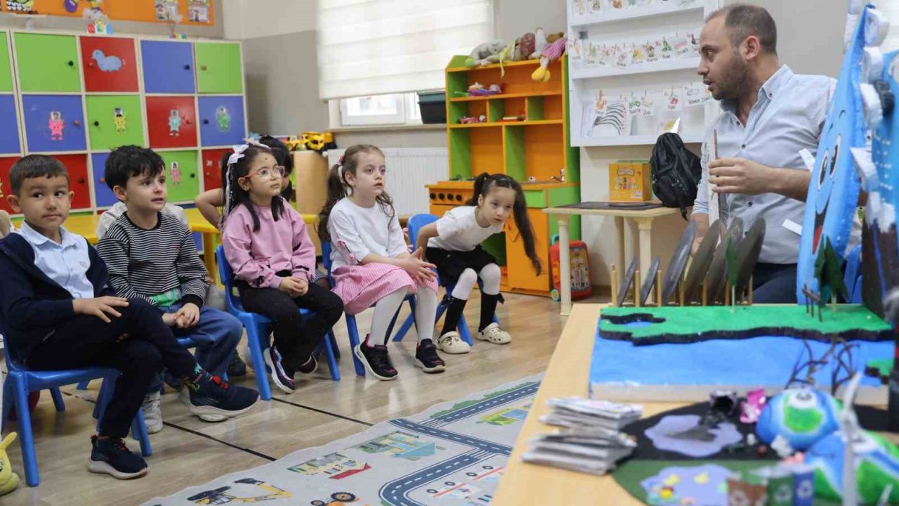 Anaokulu öğrencileri çevre bilinci projesiyle erken yaşta tasarruf öğreniyor