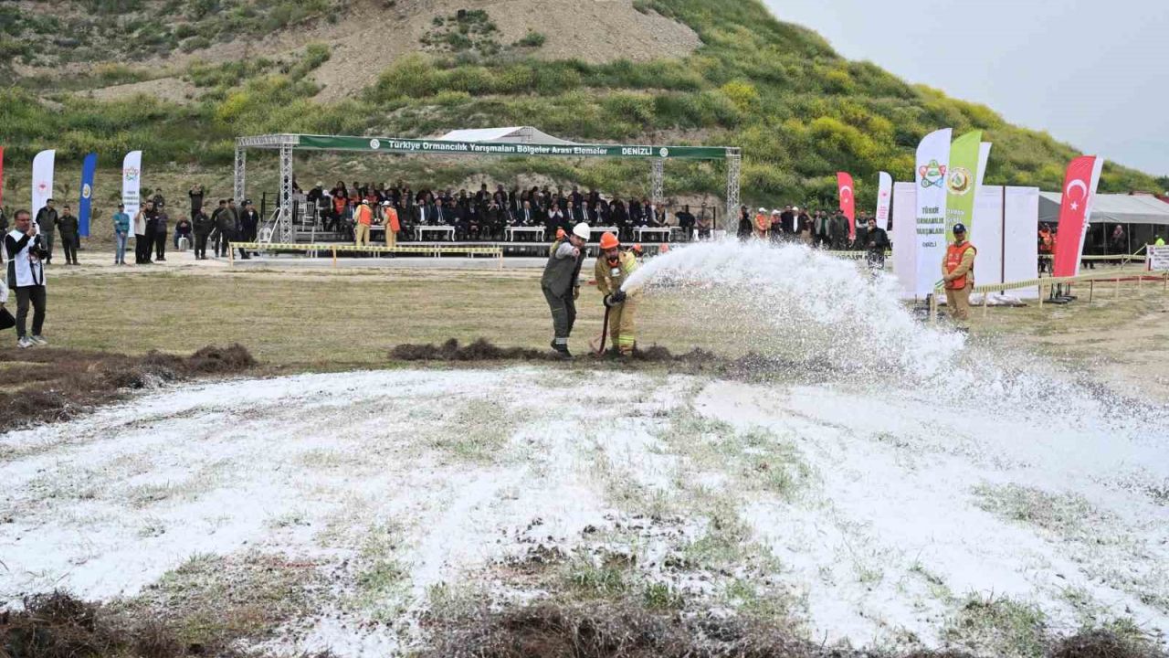 Ateş savaşçıları dayanıklılık ve hünerlerini sahada gösterdi