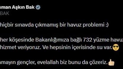 Bakan Bak’tan Marmaris Belediyesindeki havuz sorununa tepki