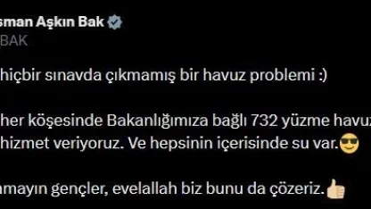 Bakan Bak’tan Marmaris Belediyesindeki havuz sorununa tepki