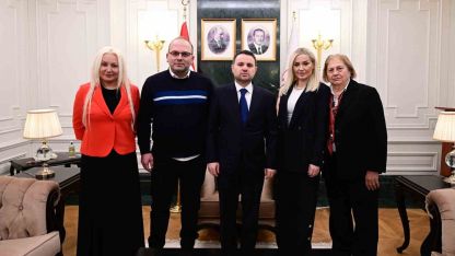 Bakan Gürlek, Çağla Tuğaltay’ın ailesiyle bir araya geldi