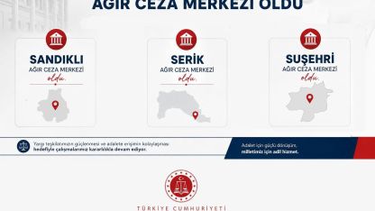 Bakan Gürlek: "Sandıklı, Serik ve Suşehri Ağır Ceza Mahkemelerini kurduk"