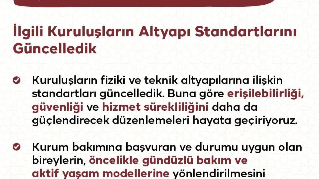 Bakanlıktan huzurevlerine yönelik yeni düzenleme