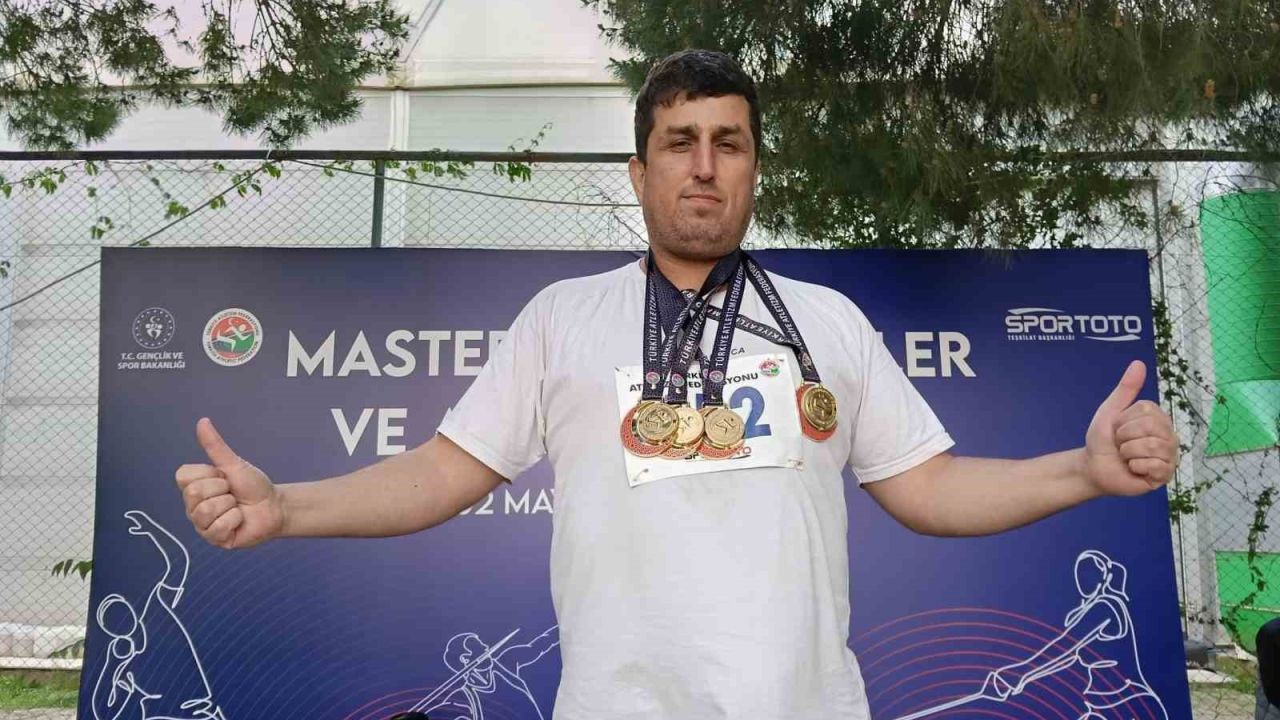 Balıkesirli vetaran sporcu öğretmen 4 dalda şampiyon oldu