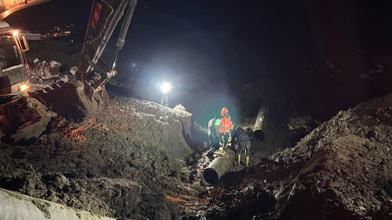 Berçelan’daki büyük su arızası giderildi