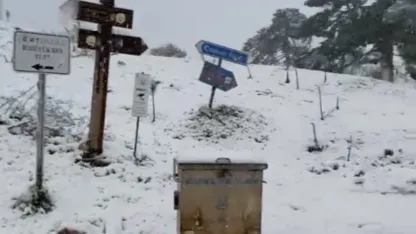 Bilecik’in yüksek rakımlı köylerinde kar kalınlığı 10 santimetreyi buldu