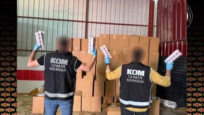 Bornova’da 10 milyon liralık kaçak sigara ve makaron ele geçirildi
