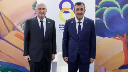 Cumhurbaşkanı Yardımcısı Yılmaz, Norveç Başbakanı Store ile görüştü