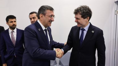 Cumhurbaşkanı Yardımcısı Yılmaz, Romanya Cumhurbaşkanı Dan’la görüştü