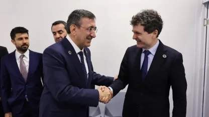 Cumhurbaşkanı Yardımcısı Yılmaz, Romanya Cumhurbaşkanı Dan’la görüştü