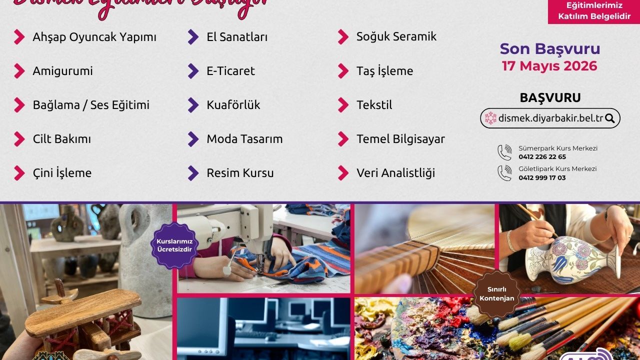 DİSMEK’ten 15 yeni kurs