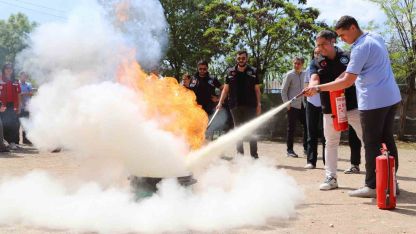 Diyarbakır’da öğrencilere afet eğitimi ve yangın tatbikatı