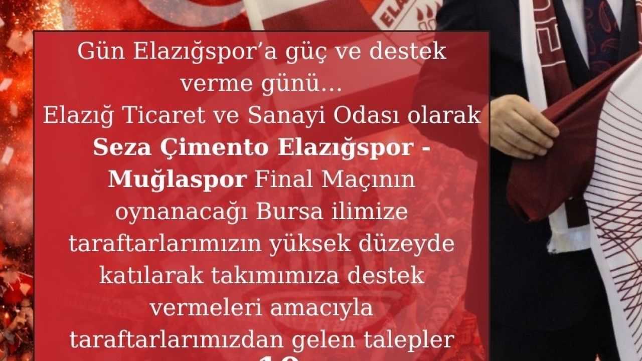Elazığ TSO Başkanı Alan’dan taraftarlara 10 otobüs
