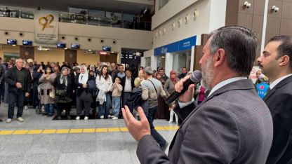 Hacı adayları Çanakkale’den kutsal topraklara uğurlandı