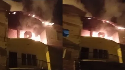 Hakkari’de korkutan ev yangını