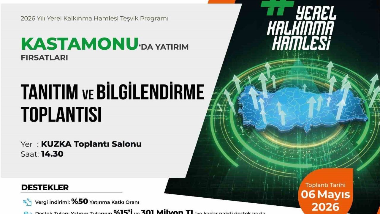 Kastamonu’da yatırım destekleri bilgilendirme toplantısı yapılacak
