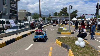 Kırıkhan’da öğrenciler trafik kurallarını bilgilendirme pistinde öğrenecek