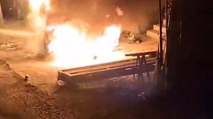 Kırıkkale’de park halindeki otomobil alev topuna döndü