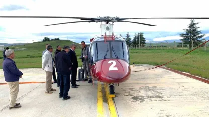 Merzifon’a yangın söndürme helikopteri konuşlandırıldı
