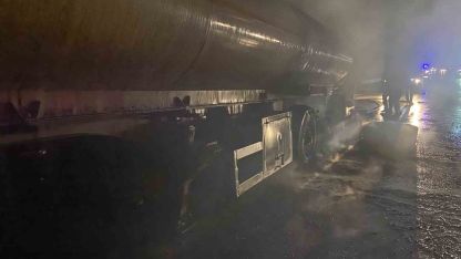 Osmaniye’de seyir halindeki tanker alevlere teslim oldu