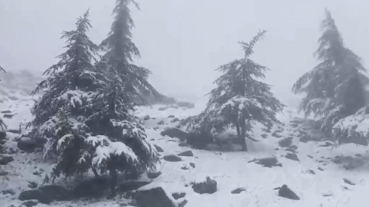 Osmaniye’nin yüksek kesimlerine kar yağdı