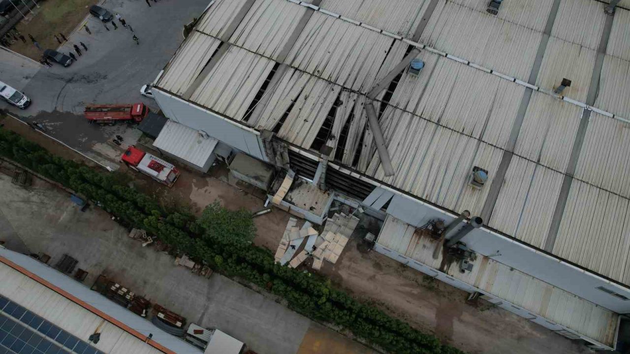 Sakarya’da patlamanın yaşandığı fabrika havadan görüntülendi