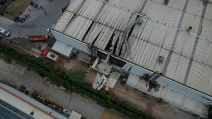 Sakarya’da patlamanın yaşandığı fabrika havadan görüntülendi